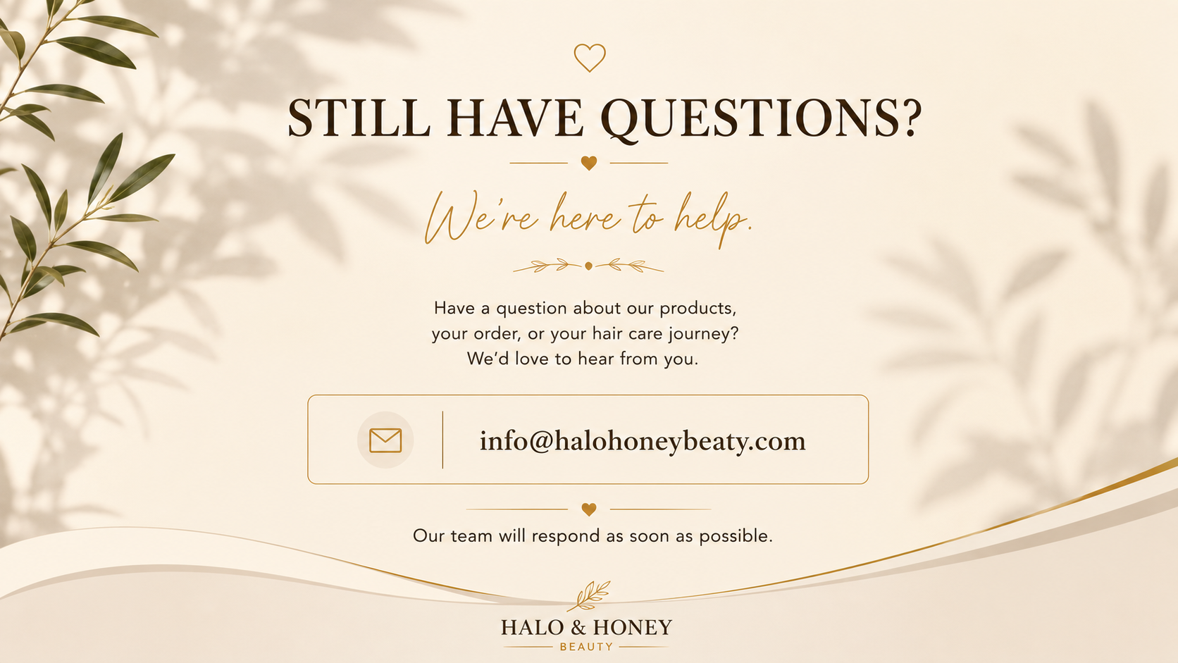 Halo and Honey contact support information