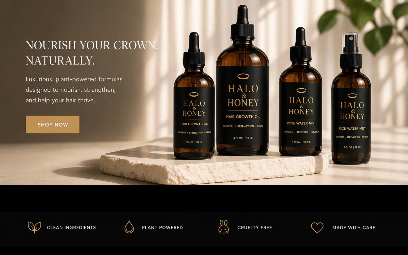 Halo and Honey homepage